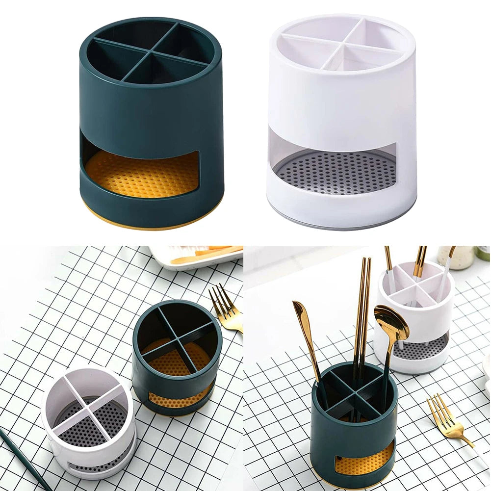 1x Toothbrush Holder Drain Rack Spoon Storage Makeup Brush Organizer Screwdriver Toothpaste Stands For Bathroom Household Parts Qme