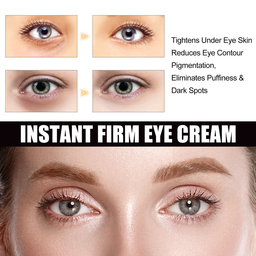 Instant Eye Bag Reduce Cream Collagen Wrinkle Fade Fine Lines Lift Firming Skin Reduce Dark Circle Puffiness Brighten Eye Care Qme