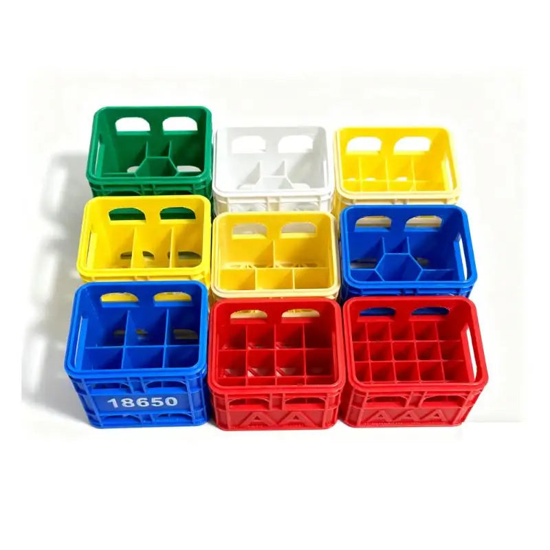 3D Printed Battery Storage Box DIY Beer Crate No. 5 Aa No. 7 Aaa 18650 Battery Stackable Storage Basket Storage Box Qme