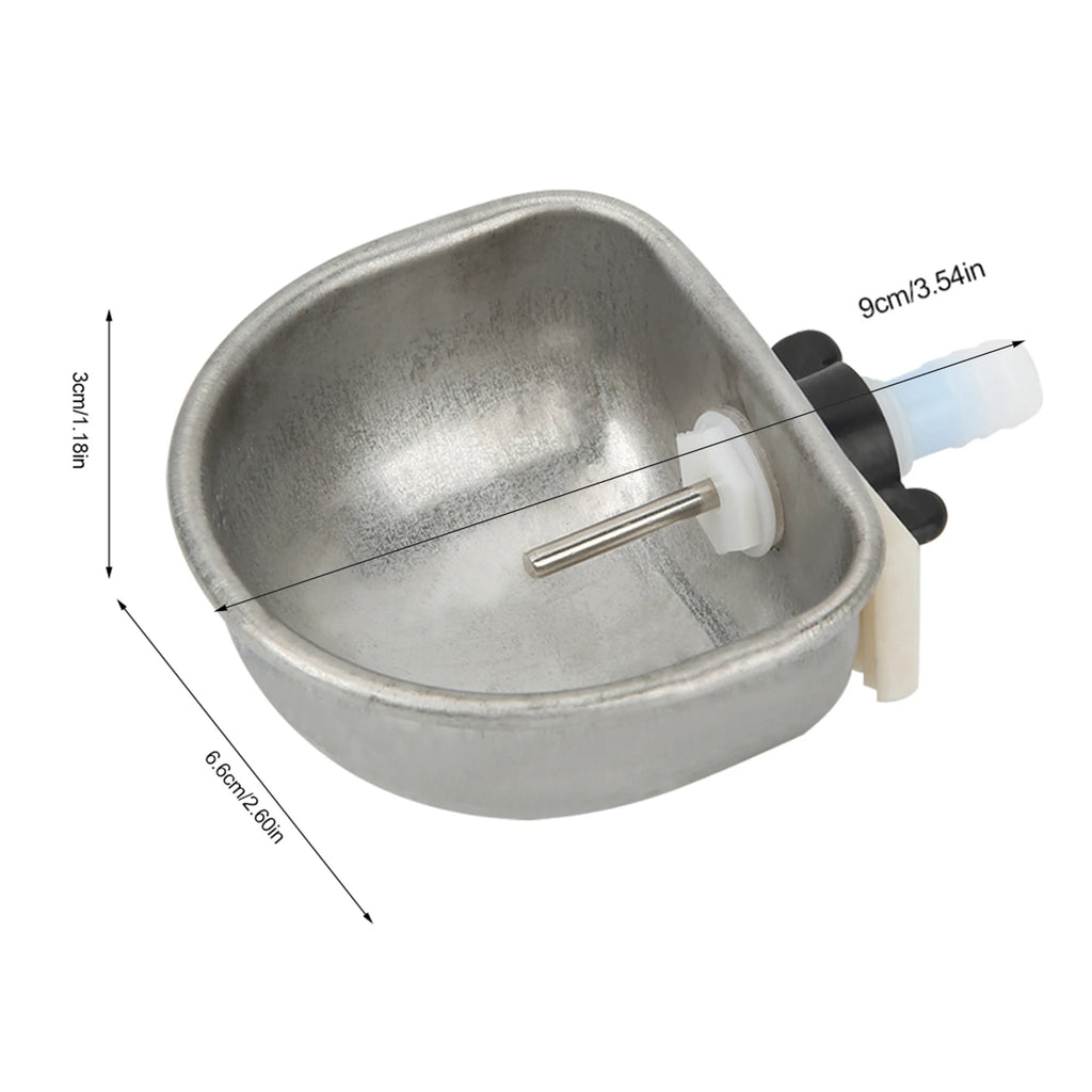 10PCS Rabbit Drinking Water Bowl Stainless Steel Anti Scratch Nipple Water Drinker Automatic Cage Breeding Equipment Feeder Qme