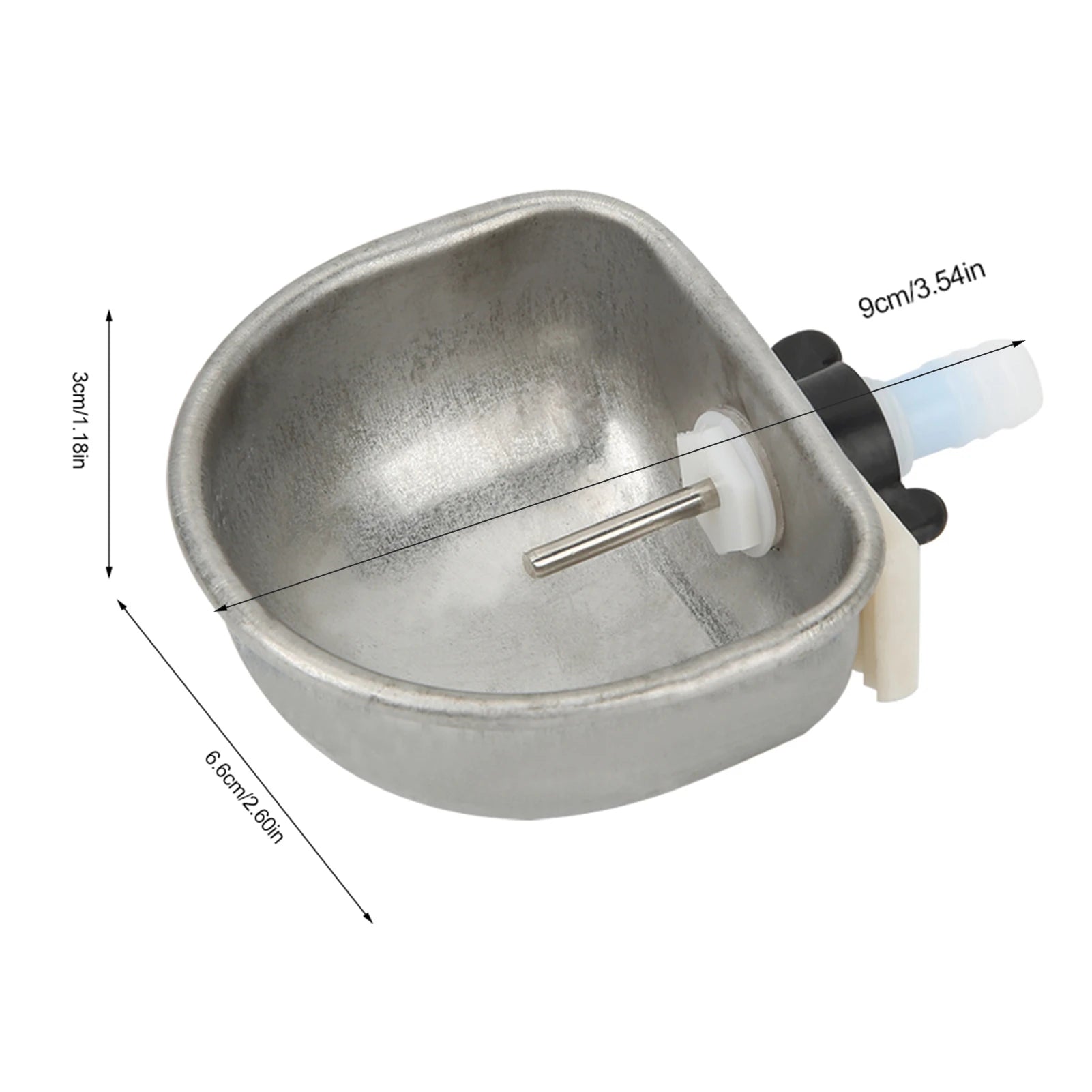 10PCS Rabbit Drinking Water Bowl Stainless Steel Anti Scratch Nipple Water Drinker Automatic Cage Breeding Equipment Feeder Qme