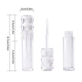 Empty Transparent Lipgloss Tubes Silicone Brush Round Cosmetic Tube Qme one size