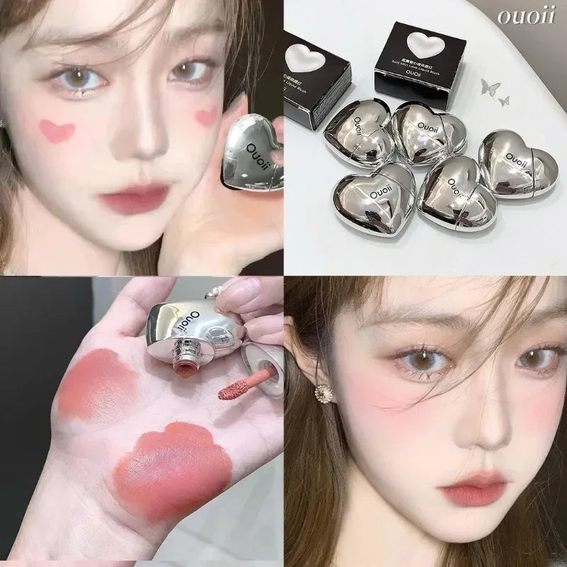 Matte Glitter Face Liquid Blusher Smooth Cheek Eye Mousse Blush Highlighter Stick Rouge Multi-purpose Waterproof Contour Makeup Qme