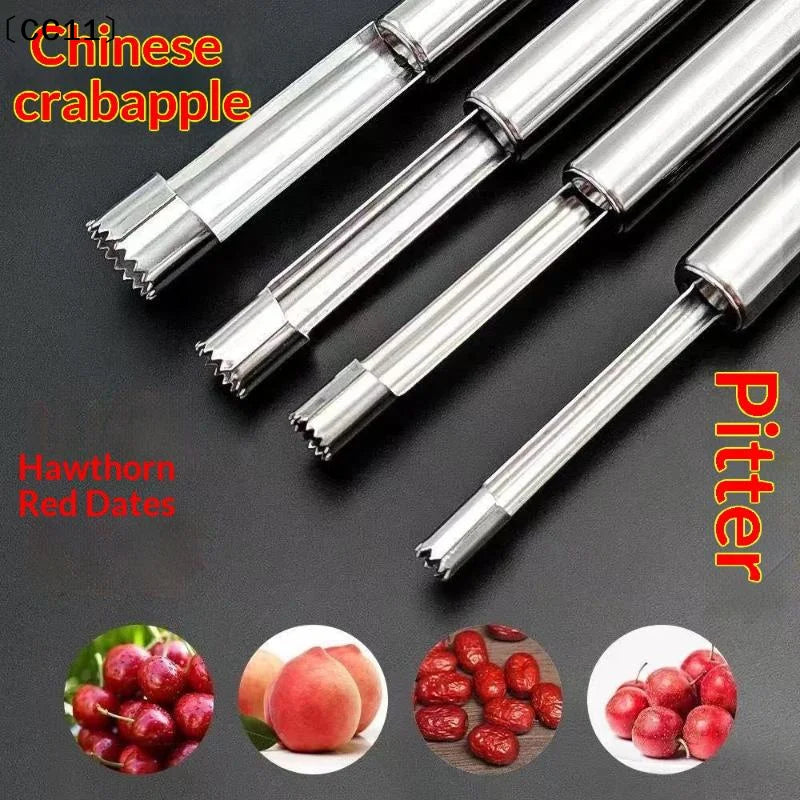 Stainless Steel Corer Fruit Seed Core Remover Pear Seeder Slicer Qme
