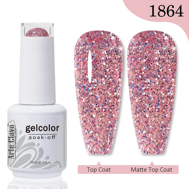 Arte Clavo Gel Nail Polishes Pink Nude Hybrid Lak Manicure Qme 1864