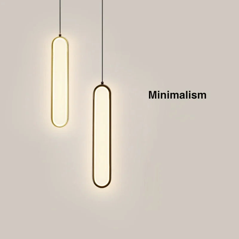 Nordic Suspended Hanging LED Pendant Lights for Dinning Room Kitchen Interior 2m Adjustable Cable Chandelier Lamps for Bedroom Qme