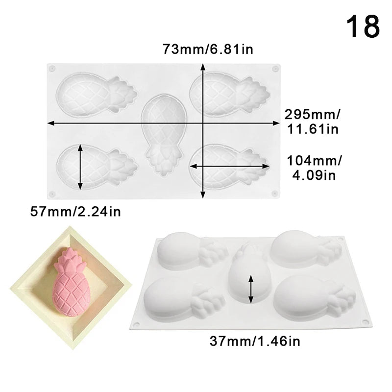 Strawberry French Dessert Mousse Moldorange Baking Mould Pineapple Qme 18