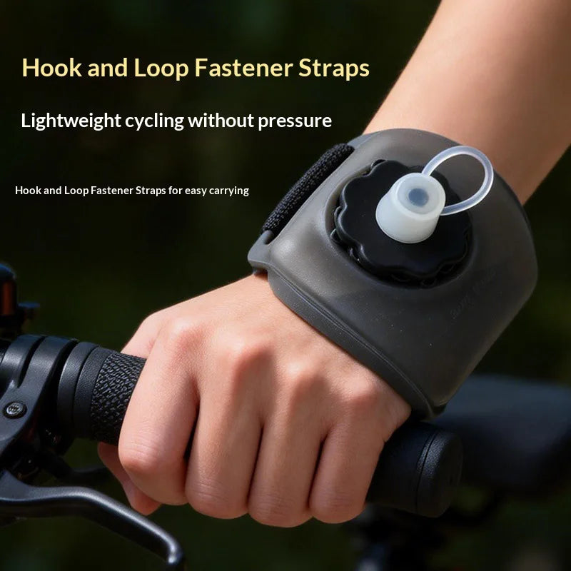 Hands-free Wrist Water Bottle Leak-proof Food Grade Silicone Cup Qme