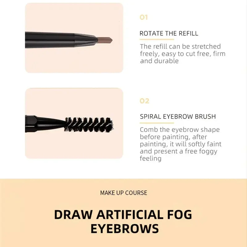 Waterproof Eyebrow Pencil, Eyebrow Pencil For Beginner, Extremely Fine Double-headed Eyebrow Pencil, Durable And Long Lasting Qme