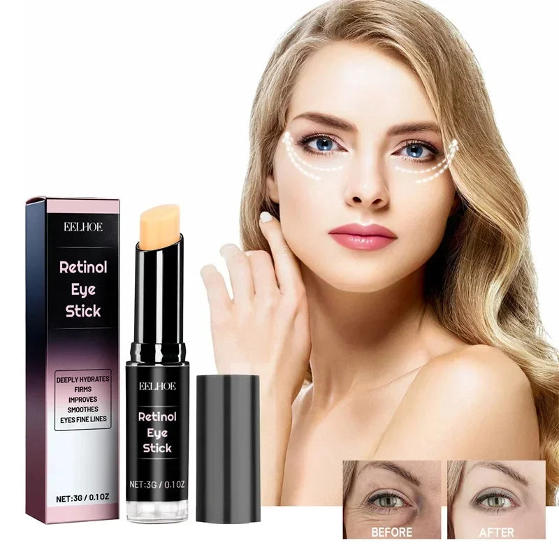 Retinol Eye Cream Stick Collagen Fade Fine Lines Wrinkle Lightening Dark Circles Firming Eye Bag Puffiness Moisturizing Eye Care Qme