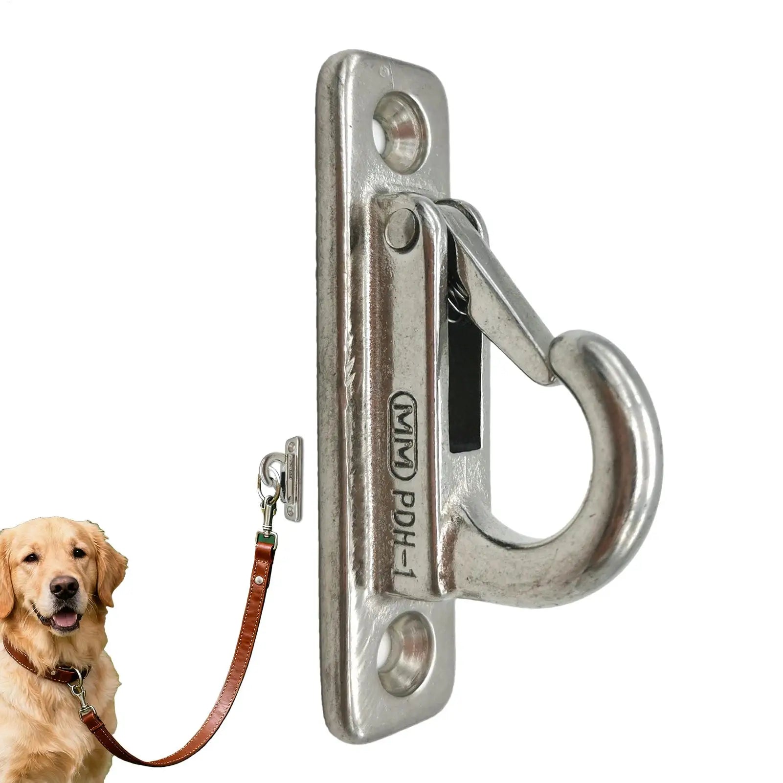 Dog Leashes Holder Pet Chain Parking Hook Wall Stainless Steel Dog Leashes Parking Holder for Outdoor Fence Front Door Living Qme