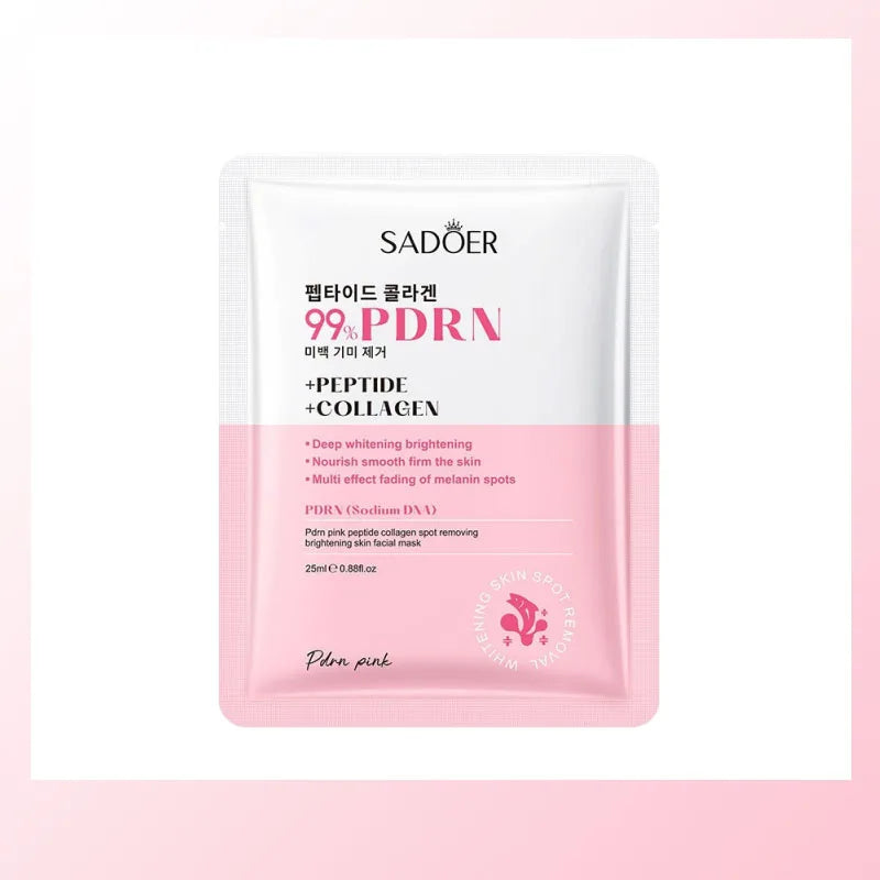PDRN Cpllagen Mask Fdaed Wrinkles Moisturizing Face Mask Glass Glow Skin Elasticity Hydrating Firming Smooth Skincare Products Qme 1pc