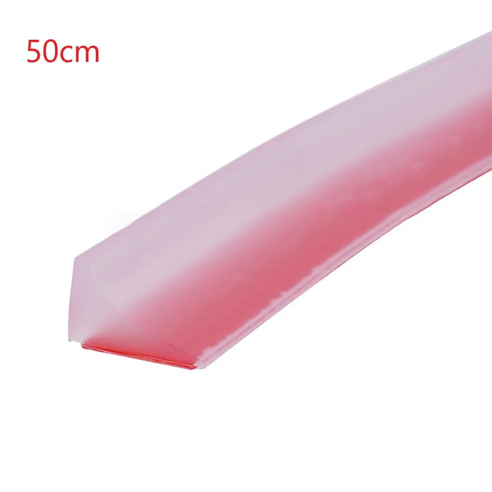 Bathroom Retention Water Barrier Strip Rubber Silicone Shower Barrier Water Stopper Kitchen Dry And Wet Separation Seal Strip Qme transparent 50cm