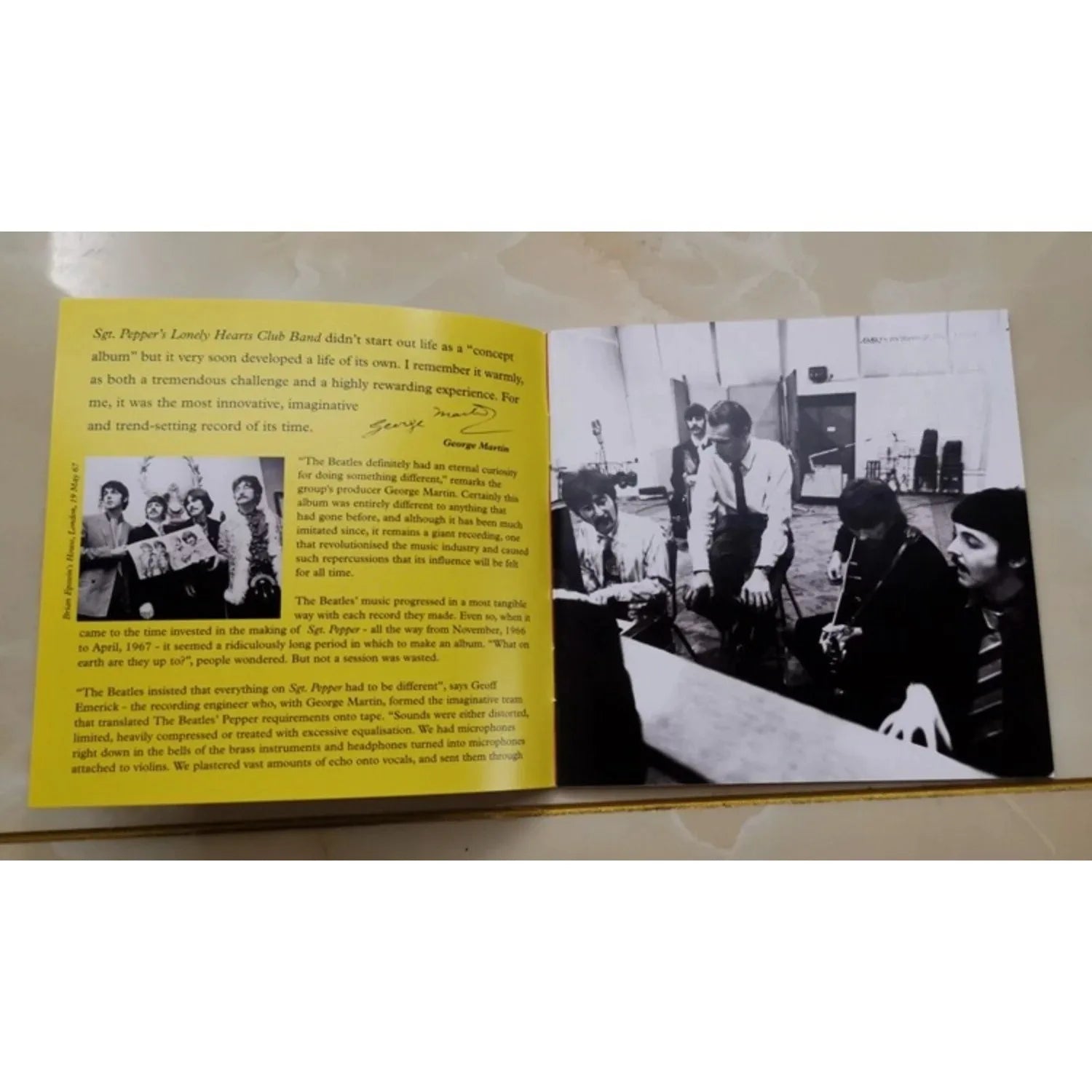 Timeless Psychedelic Rock CD with Iconic Surreal Collage Art Print, Features Orchestral Arrangements & Experimental Vibes Qme