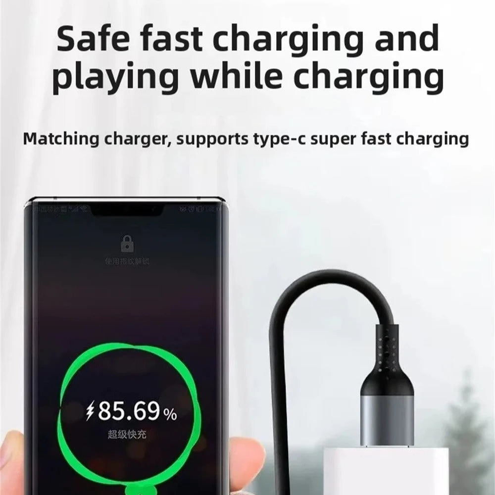 66W Car USB Type C Fast Charging Spring Telescopic Cable Type C to Type C Portable Short Wire For iPhone Samsung Xiaomi OnePlus Qme