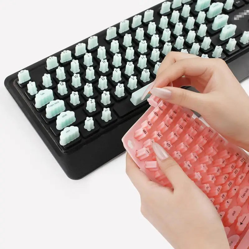 Ultra-thin Silicone Keycap Sticker Long Nails Dustproof Waterproof Qme