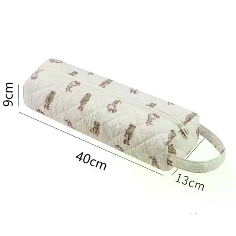 Hair Dryer Storage Bag Quilting Large Capacity Dustproof Curler Storage Bag With Handle Portable Carrying Case For Travel Qme