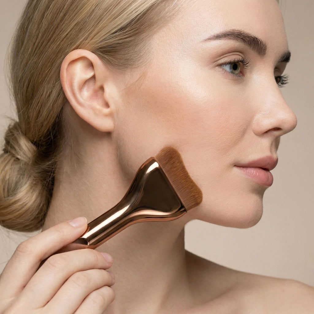 Single Ultra-thin Wide-edge Powder Foundation Brush Non-fading Powder Makeup Brush Flat Head and Soft Bristles Beauty Tool Qme