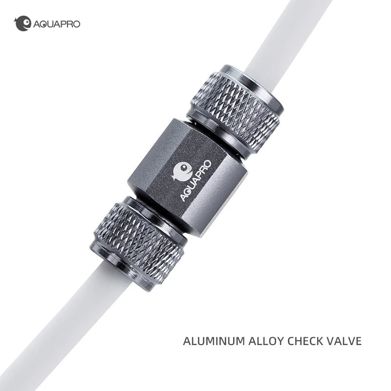 CO2 Aluminiumalloy Check Valve Aquarium Accessories Fish Tank Supplies Equipment Akvarium Checker Terrarium Fishbowl Cylinder Qme