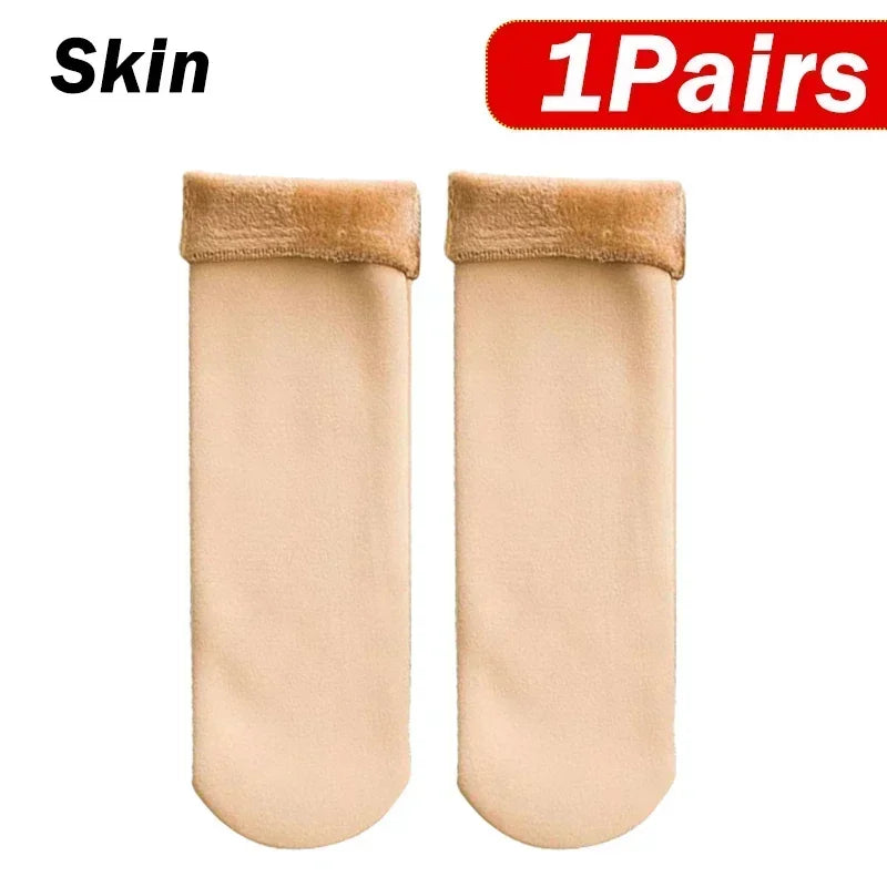 1 2 4 5Pair Women Winter Thicken Warm Short Socks Thermal Cashmere Qme Skin