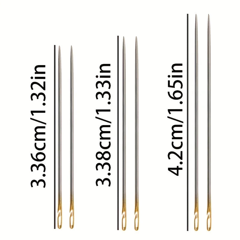 A set of 12 household non threading needles, used by the elderly to sew clothes with handmade blind needles Qme