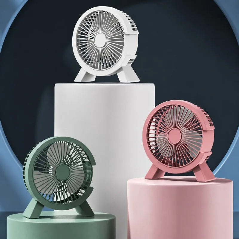 Mini USB Charging Fan Small Fan on The Desk Energy-saving Silent Desktop Personal Fan Portable Fan Household Qme