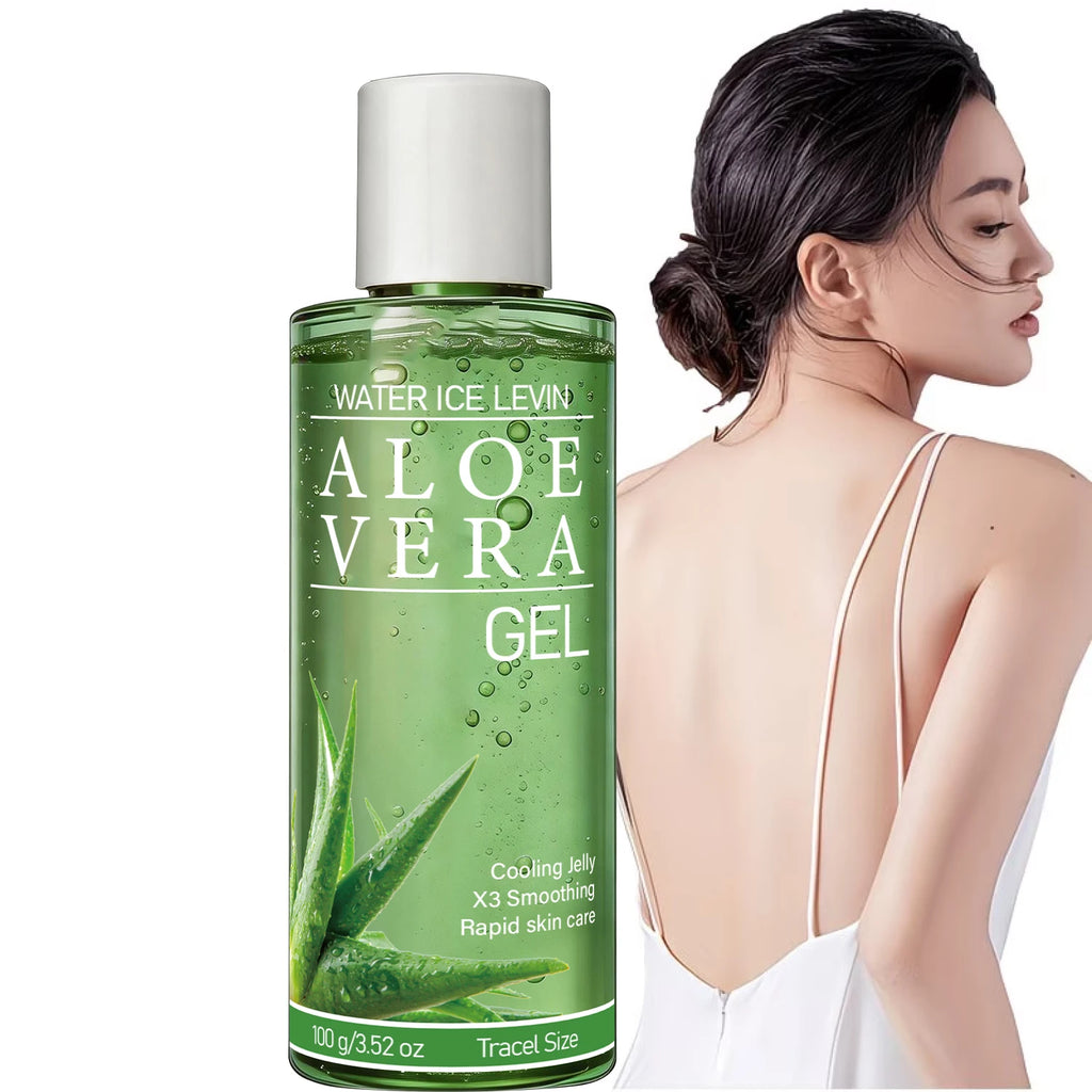 Pure Aloe Vera Gel with Hyaluronic Acid, Cooling & Moisturizing for All Skin Types Qme