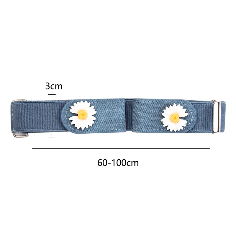 Buckle-free Elastic Invisible Belt Jeans Leather Lazy Without Buckle Qme