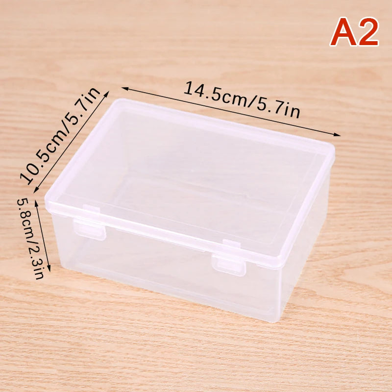 INS Transparent Plastic Storage Box Photocards Holder Desk Storage Organizer Classification Box Stationery. Qme A2