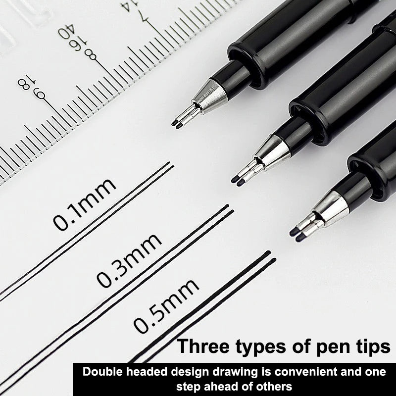 Double-line Gel Pen Essential Architectural Design Exams Note-taking Qme
