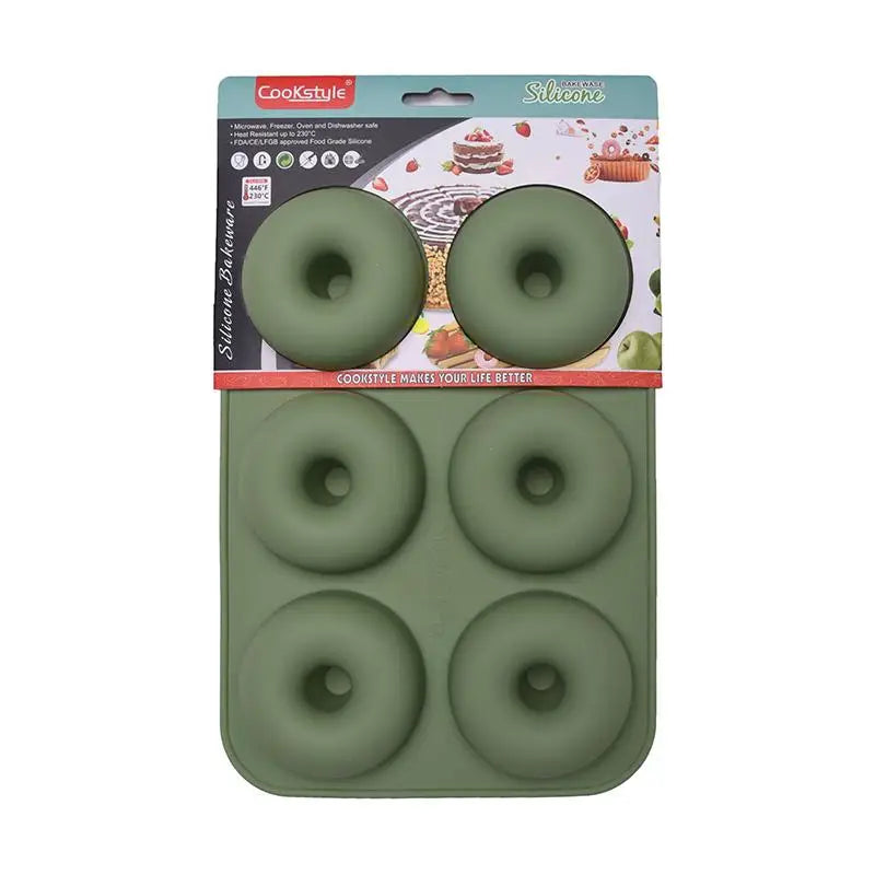 Silicone Donut Mold DIY Handmade Cake Oven-resistant Temperature Qme C