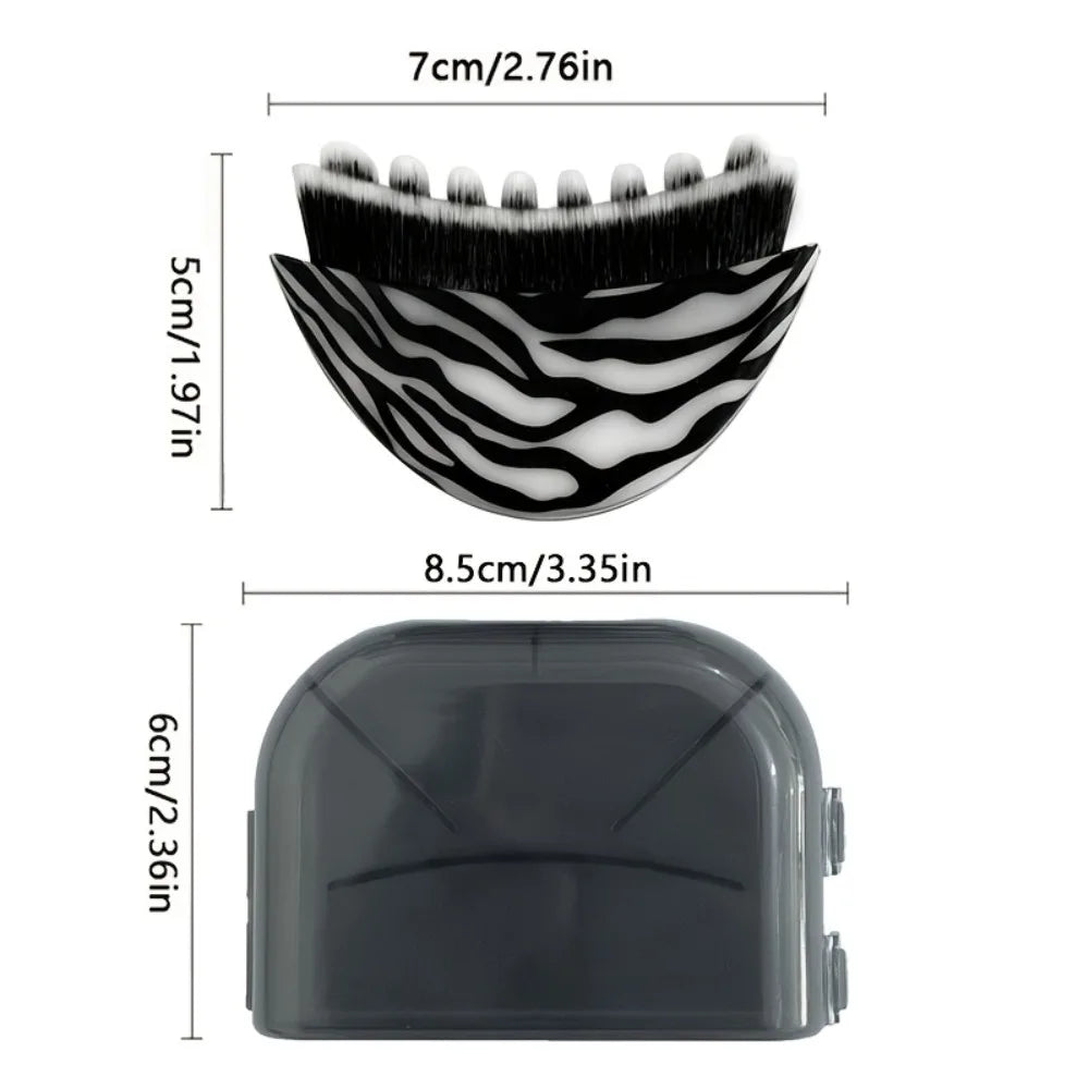 Zebra Print Lymphatic Drainage Face Brush Lid Contouring Lifting Qme