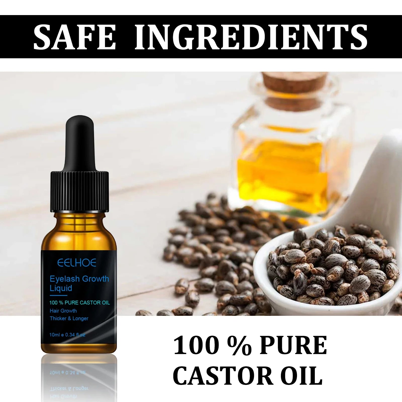 Eyebrows Natural Thick Slender Curl Curl Moist Natural Castor Oil Growth Liquid Serum Extension Eyelash Female Makeup Product Qme