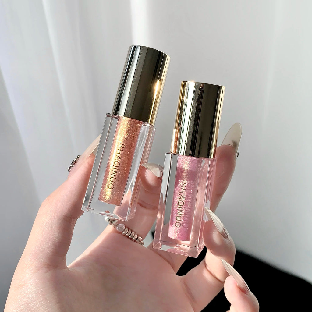 SHAQINUO Glittering Mirror Lip Glaze Watery Shimmering Light Gloss Qme