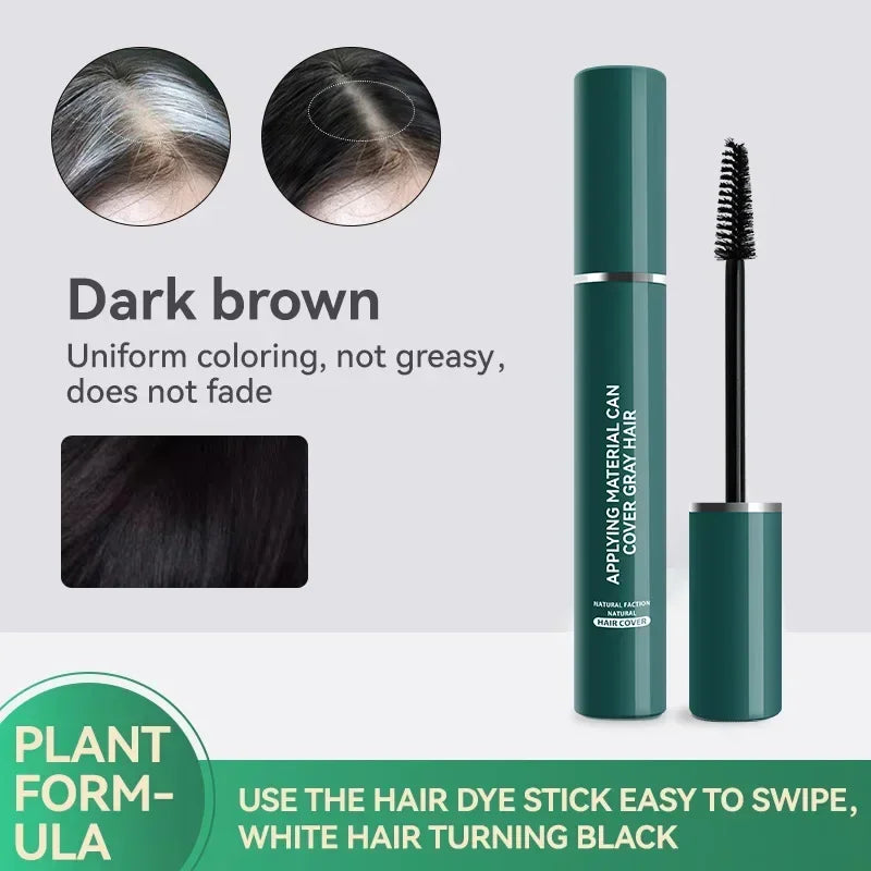 Hair Dying Stick Long Lasting Fast Staining Washable High Saturation Cover White Hair Non-toxic Not Greasy Disposable Hair Dye Qme 02 dark brown