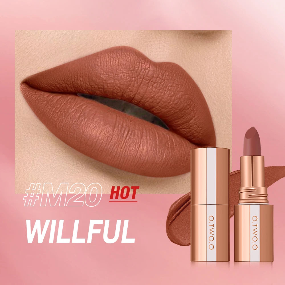 O TWO Matte Lipstick Lip Tint 8 Colors Waterproof Long Lasting Qme M20 China Mainland Full Size