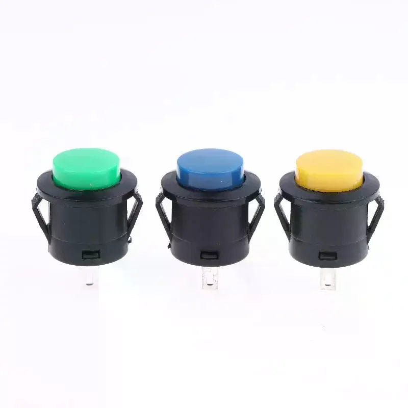 5 Pcs Momentary Push Button Switch R13-507 16mm Round Switch 2Pins ON-OFF Self-reset Panel Mounting Qme