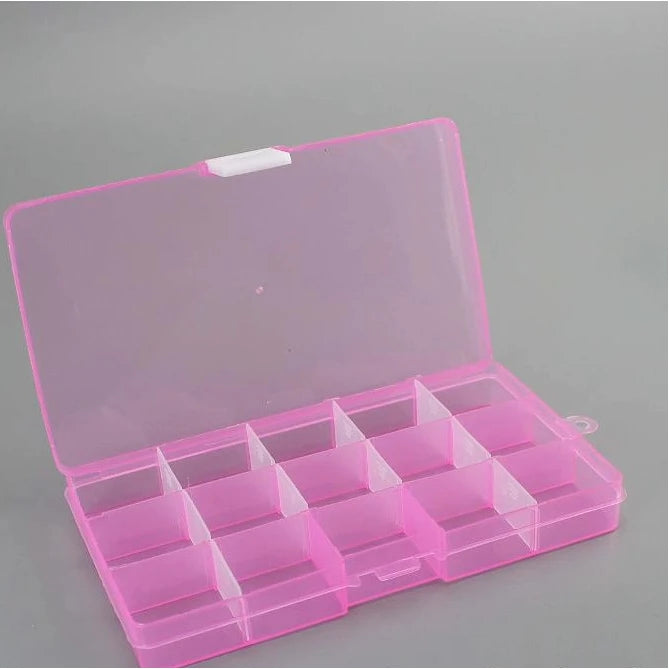 24 Grids Practical Compartment Plastic Storage Box Parts Organizer Box Jewelry Bead Screw Holder Case Display Container 1/3PCS Qme Pink