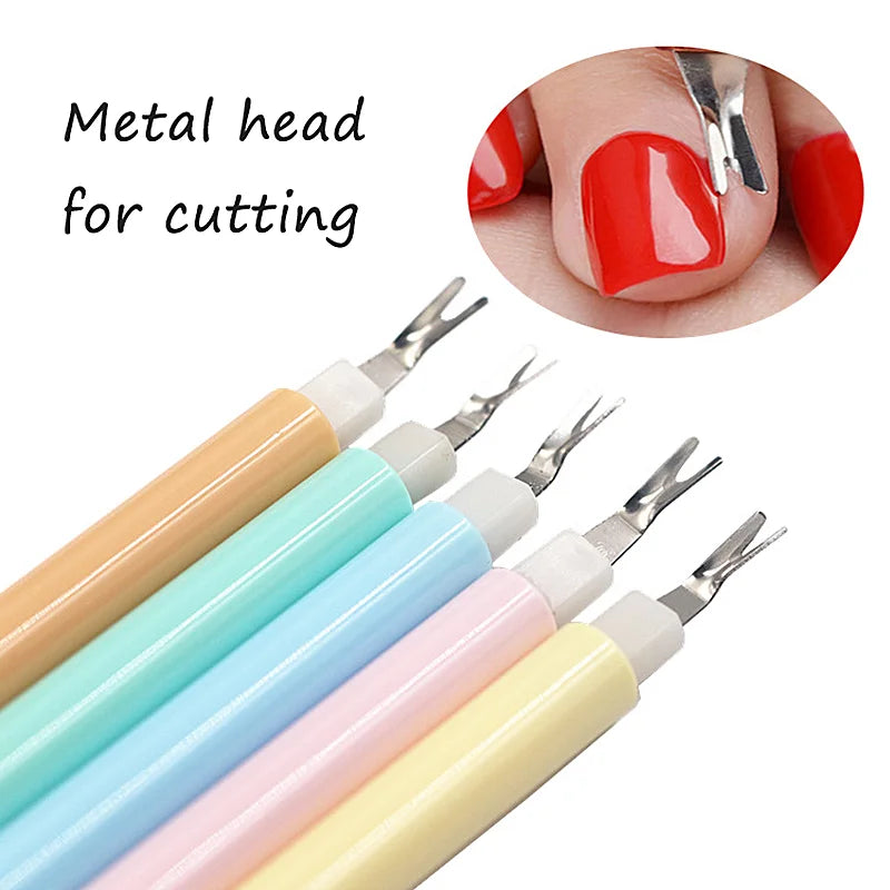 Doublehead Cuticle Trimmer Pusher Dead Skin Remover Nail Art Nipper Qme