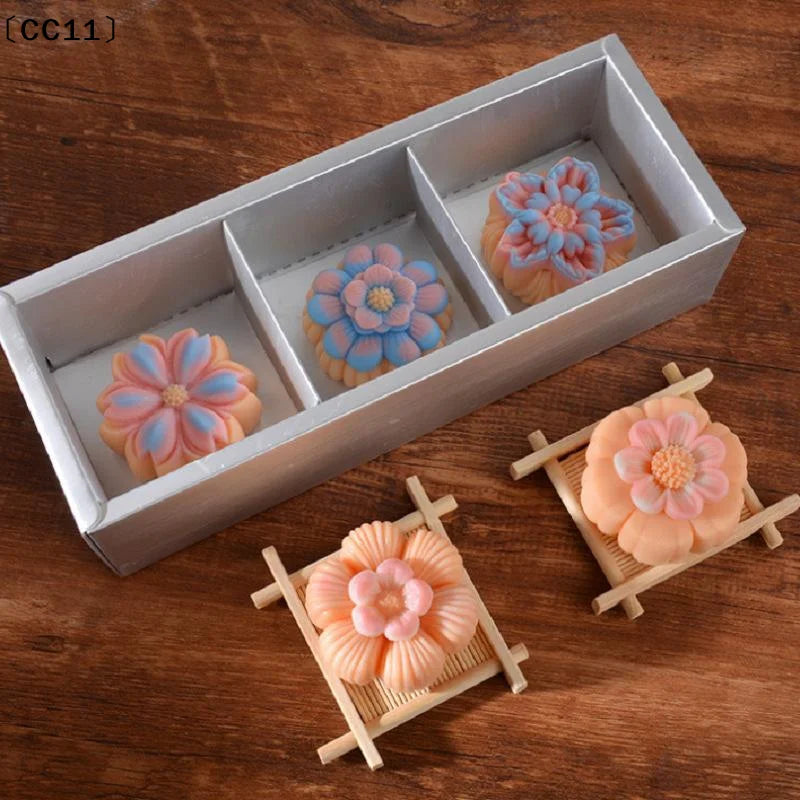 Flower Rice Cake Silicone Mold Non-stick Shape Mooncake Mung Bean Qme