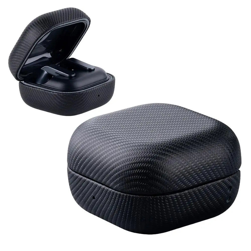 for Samsung Galaxy Buds 4 Pro Leather Headphone Protective Case With Shock-absorbing Full Cover Shell Qme
