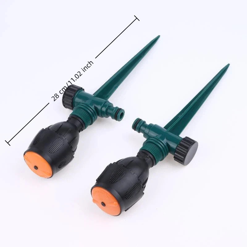 2 Sets Garden Sprinkler 360 Degree Rotation Irrigation Watering System Plant Watering Sprinkler For Agriculture Lawn Farm Qme