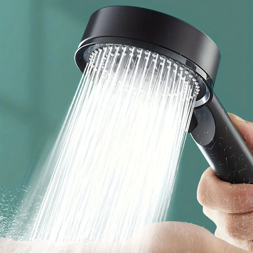 Five-speed shower head, pressure-enhanced shower spray head, household bathroom hot water shower unit, bathtub pressure-fed Qme