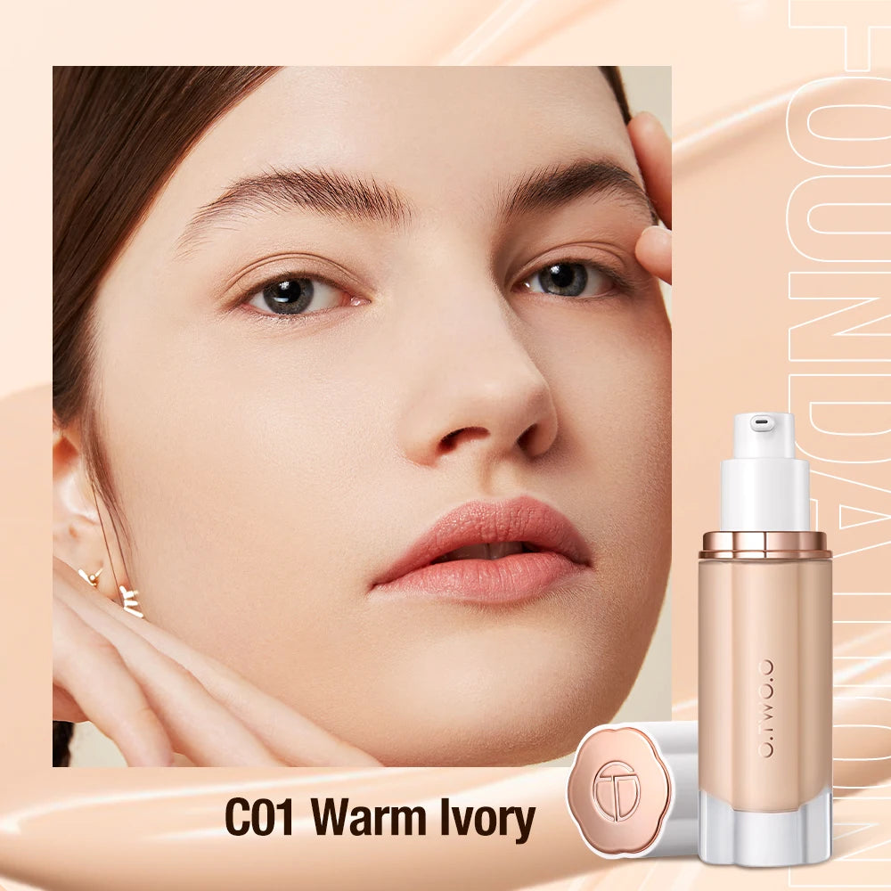 O TWO Liquid Foundation Cream Face Coverage Makeup Base Soft Mist Qme C01 China Mainland