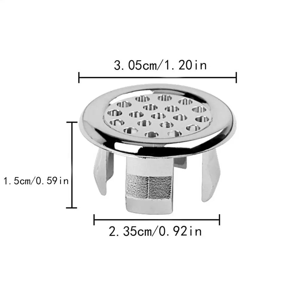 1PC Sink Overflow Cap Sink Basin Overflow Trim Ring 22-24mm Double Layer Vanity Sink Overflow Cap For Kitchen Sink Qme A