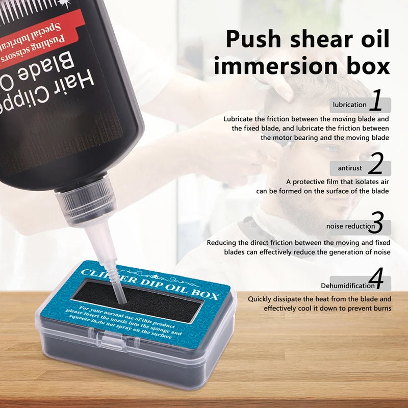 Lubricating Clipper Oil Box Barbershop Storage Hair Blade Rust Qme