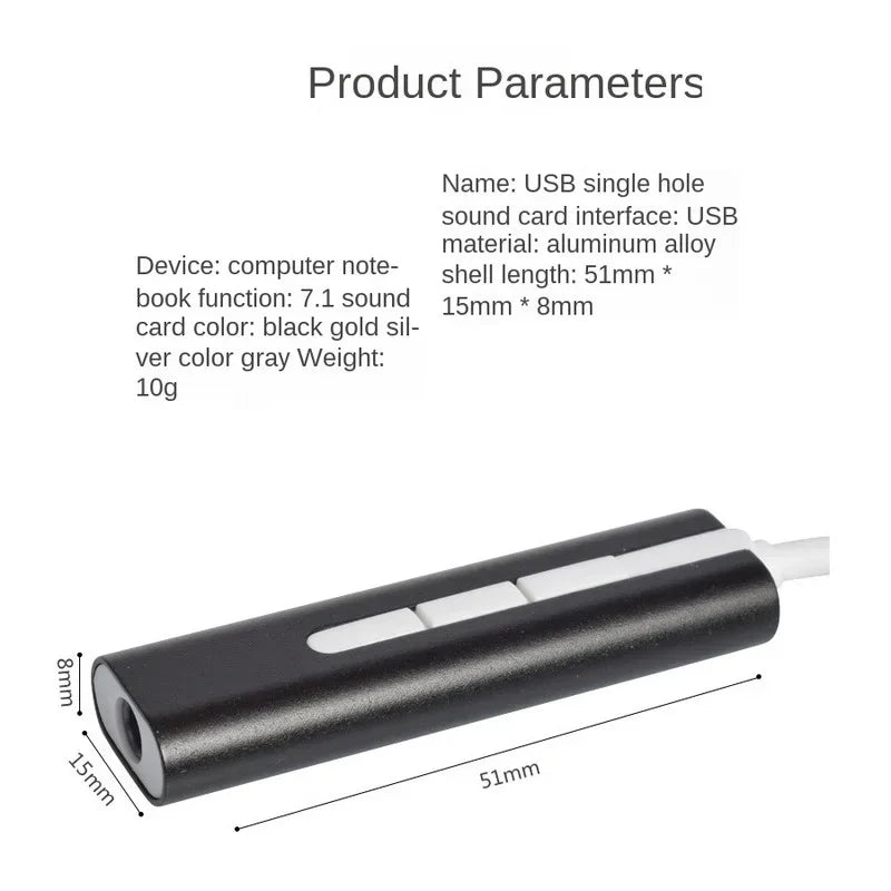 Type C USB External Sound Card USB C To 3.5mm Jack Audio Microphone Headphone Adapter for Macbook PC Laptop Sound Card Qme
