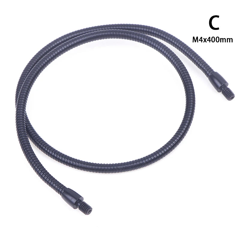 LED M4 Black Silver Microphone Positioning Hose Two External Teeth Qme C
