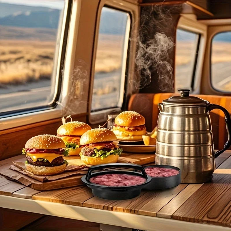 1 Set, for RV Kitchen, Burger Press, Patty Press, Cheeseburger Press, Creative Burger Press, Non-Stick Hamburger Press, Qme