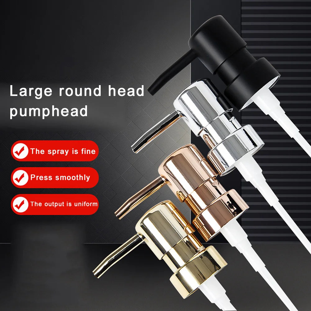 1set Soap Pump Liquid Pump Head Lotion Dispenser Head Round Head 28 Thread Bath Bottle Press Nozzle ABS Lotion Pump Head Qme